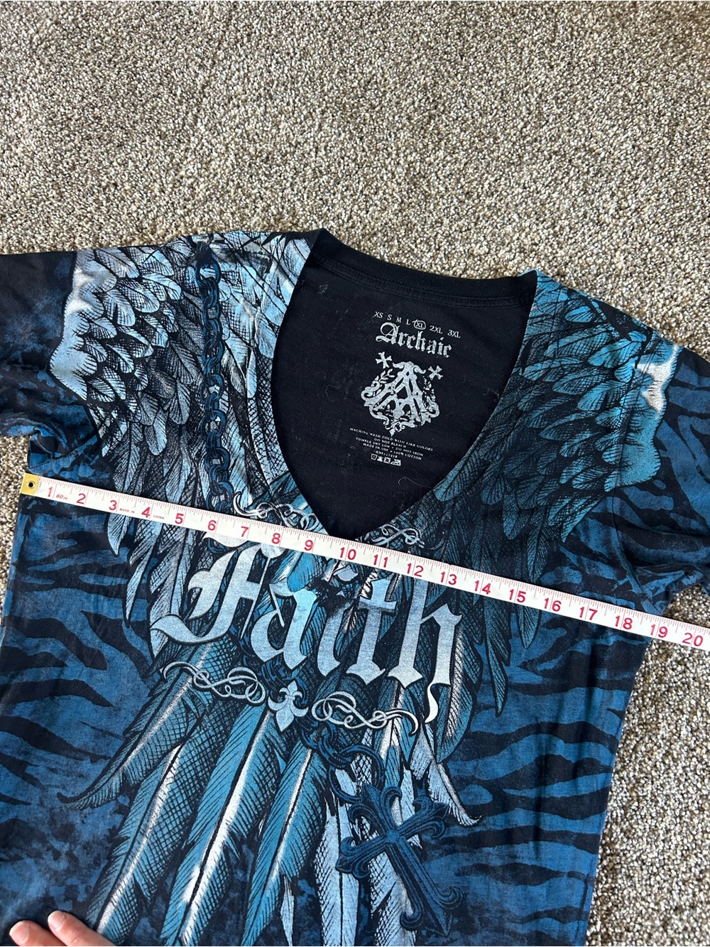 [Archaic by Affliction] Faith Black and Blue Tee - Picture 4 of 7